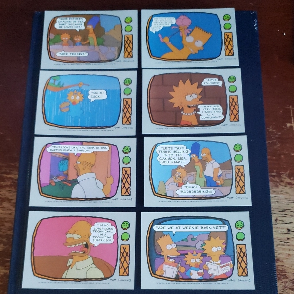 1990 Simpsons cards. Perfect condition.Rare and ready for your collection.